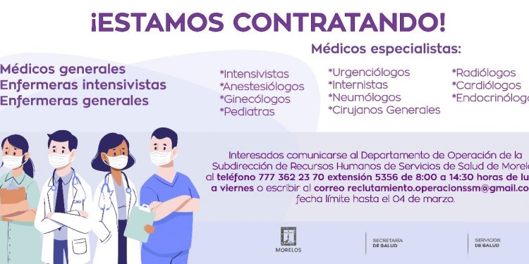 ¡Hay chamba! SSM lanza convocatoria para contratar personal médico y de enfermería
