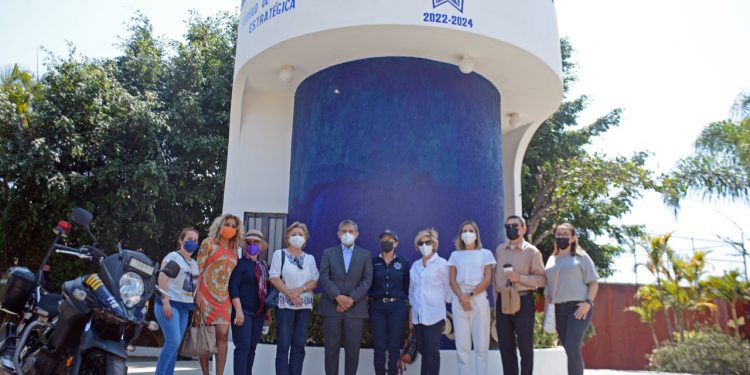 Autoridades del ayuntamiento de Cuernavaca, rehabilitan módulo de ciclopista de la colonia Vista Hermosa