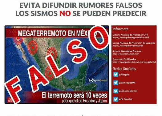 Exhorta la CEPCM a evitar difundir información falsa sobre pronósticos de sismos