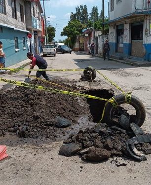 Atiende SAPAC reportes por hundimiento de varias colonias de Cuernavaca