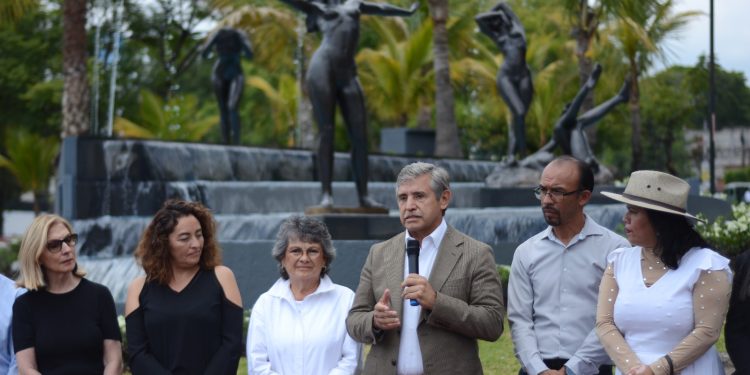 Entrega Urióstegui la rehabilitación de la “Fuente de la eterna primavera y sus cinco musas” en Río Mayo y Teopanzolco