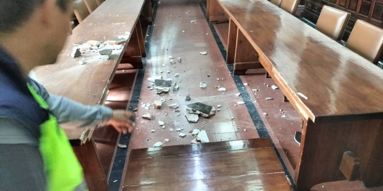 Presenta inmueble de la Catedral de Cuernavaca afectaciones por el Sismo del 7 de diciembre