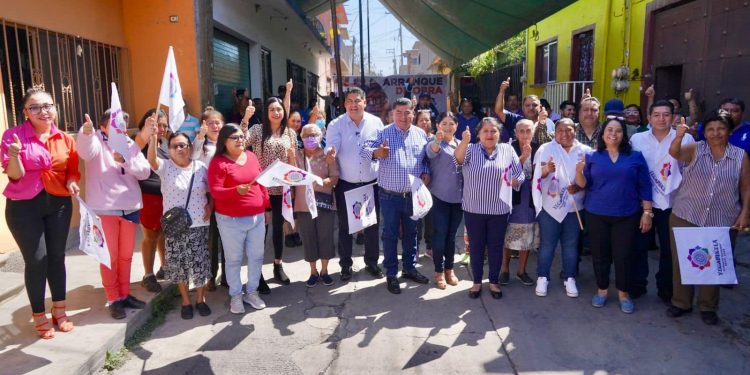 Encabeza el Dip. Francisco Sánchez arranque de pavimentación de Calle de las Artes en Yecapixtla