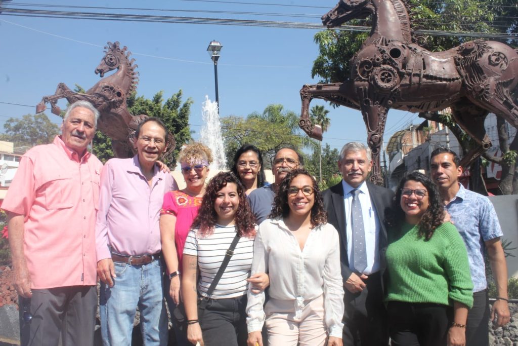 Ayuntamiento de Cuernavaca y la iniciativa privada suman esfuerzos para transformar la glorieta de Los Caballos