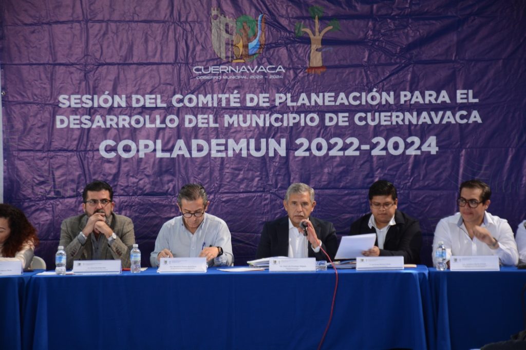 Confirma José Luis Urióstegui ante el COPLADEMUN que la administración 2022- 2024 termina sin adeudos y con la ciudad de Cuernavaca más ordenada