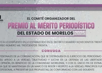 Llama Congreso a participar en la convocatoria del “Premio al Mérito Periodístico del Estado de Morelos 2025” en nueve categorías