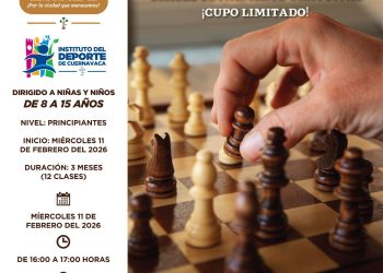 Cuernavaca ofrece clases gratuitas de ajedrez para niñas y niños