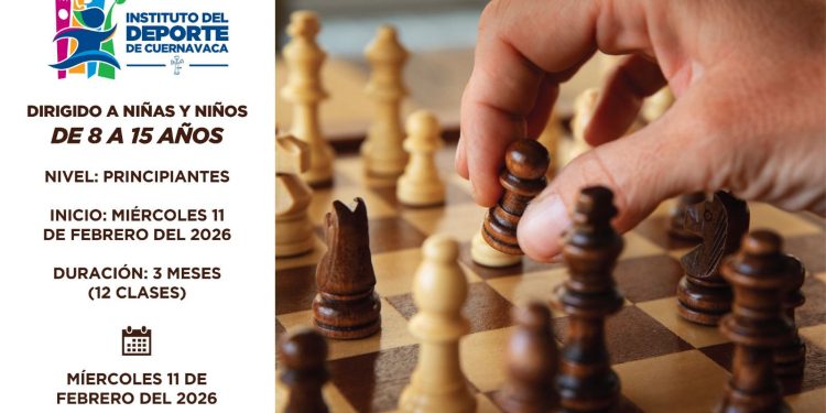 Cuernavaca ofrece clases gratuitas de ajedrez para niñas y niños