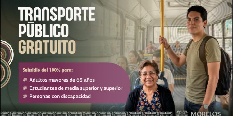 Transporte GRATIS para abuelitos personas con discapacidad y estudiantes en Morelos  