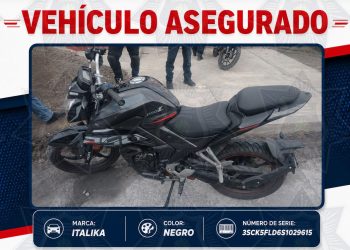 SEPRAC asegura motocicleta robada y detiene a un hombre