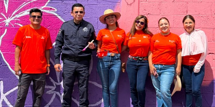 IMC impulsa mural colectivo en Corredor de Género Seguro