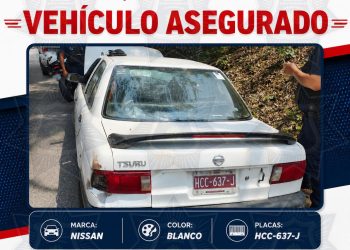 SEPRAC recupera vehículo robado en Santa María Ahuacatitlán