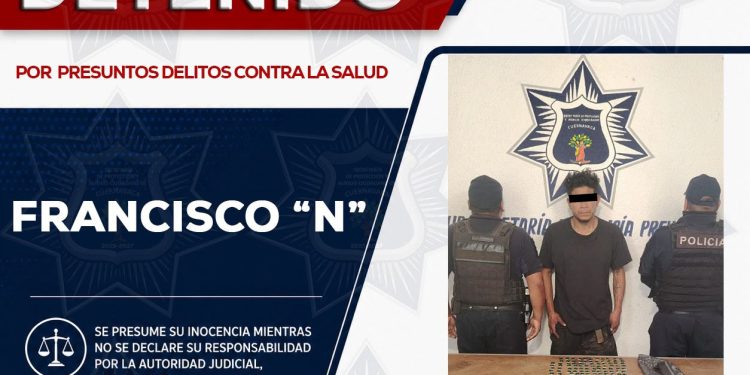 SEPRAC detiene a hombre con 174 dosis de presunto cristal